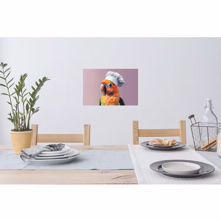 Muursticker - Papegaai - Koksmuts - Nieuwsgierig - Vogel — 3