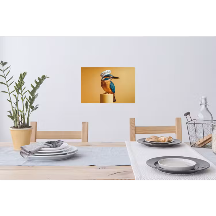 Muursticker - Ijsvogel - Pilaar - Koksmuts - Vogel — 3