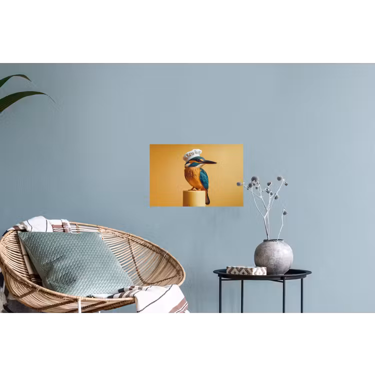 Muursticker - Ijsvogel - Pilaar - Koksmuts - Vogel — 4