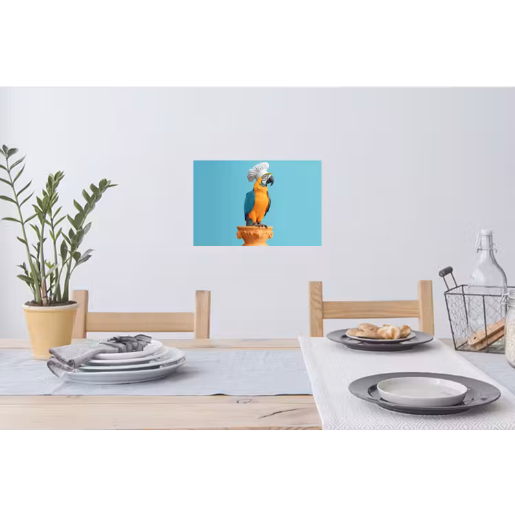 Muursticker - Papegaai - Koksmuts - Grappig - Vogel — 3