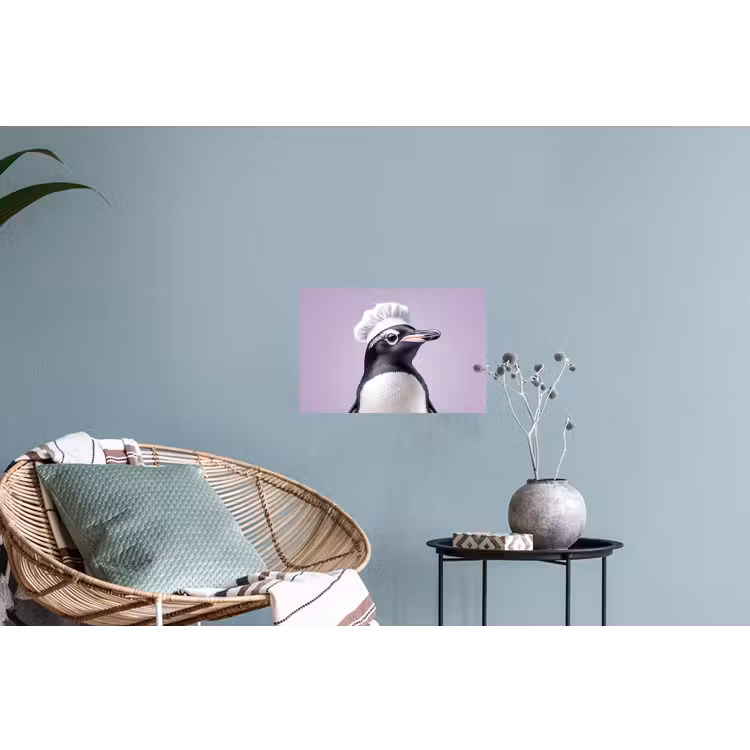 Muursticker - Pinguïn - Koksmuts - Lief - Paars — 4