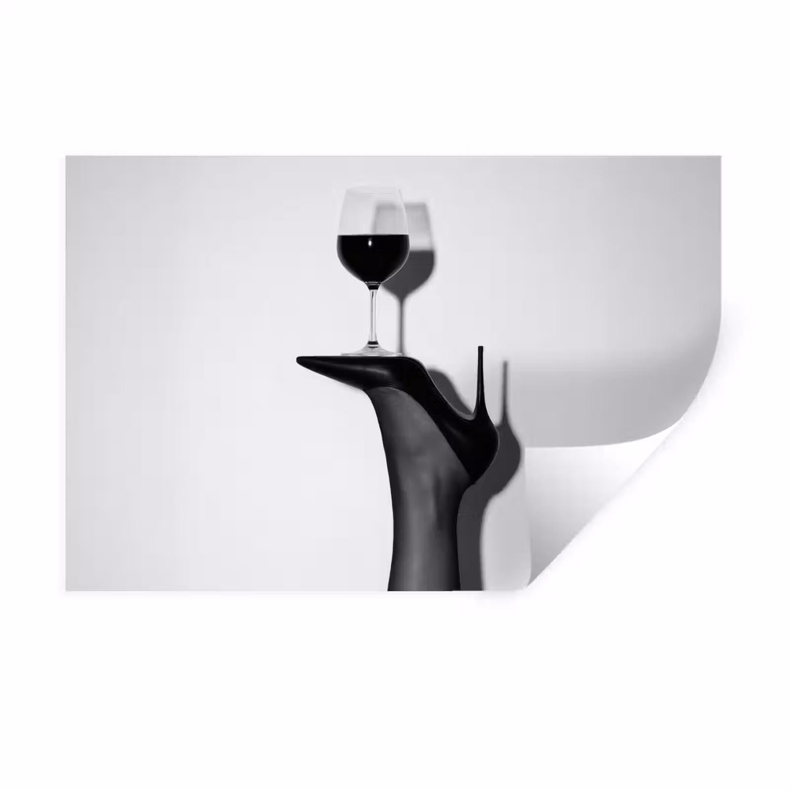 Muursticker - Hak - Wijn - Minimalistisch - Zwart — 1