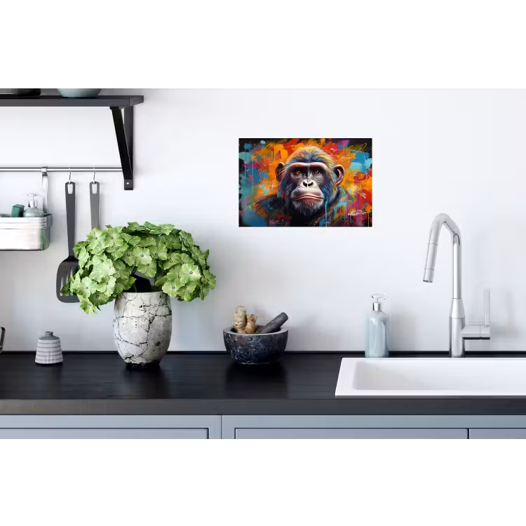 Muursticker - Aap - Gorilla - Graffiti - Dieren - Kleuren — 2