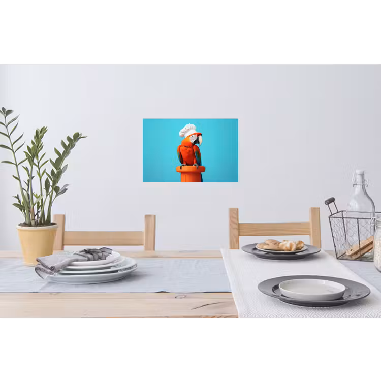 Muursticker - Ara - Koksmuts - Sokkel - Grappig — 3
