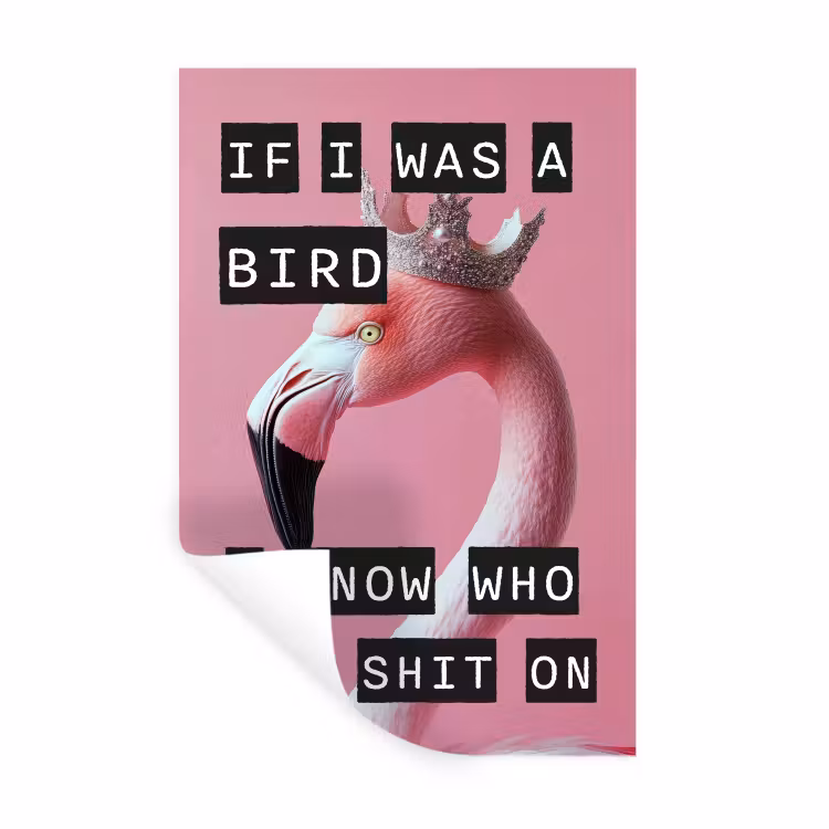 Muursticker - Flamingo - Roze - Vogel - Decoratie — 1