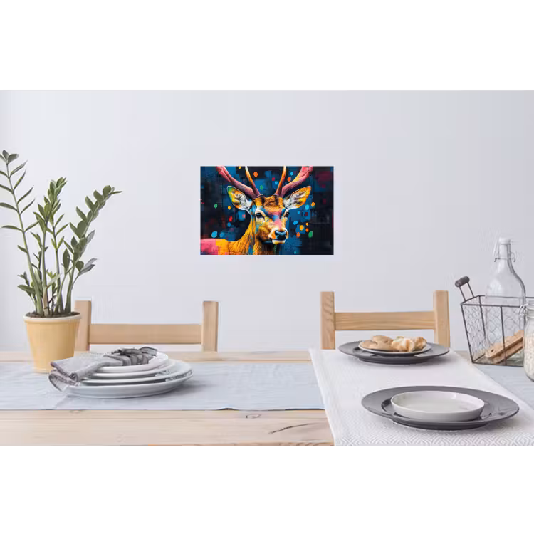 Muursticker - Graffiti - Hert - Dier - Kleurrijk — 3