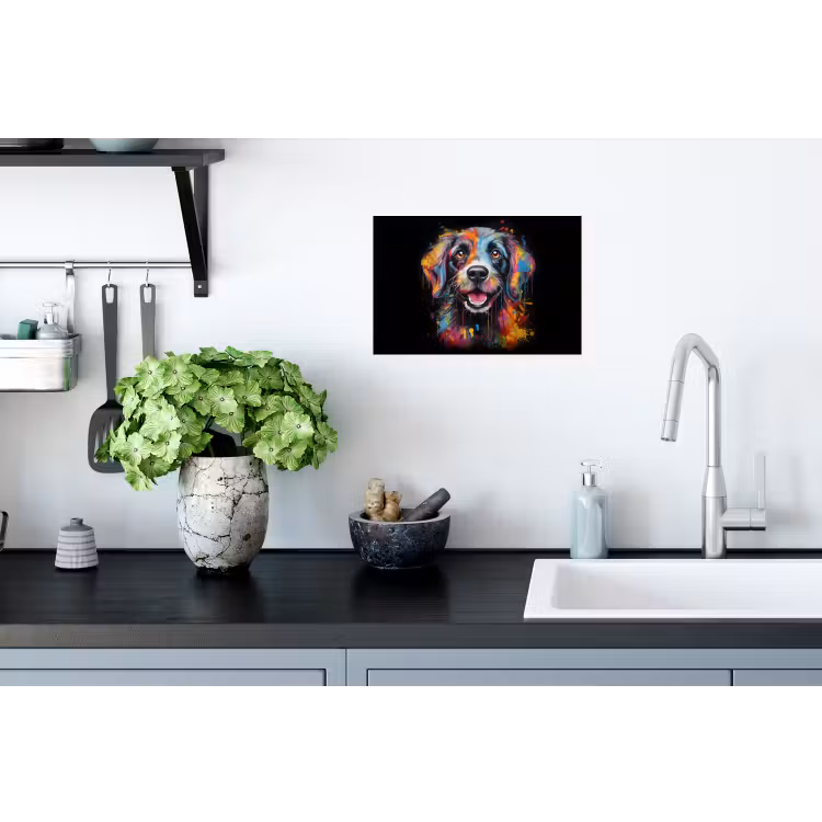 Muursticker - Graffiti - Hond - Zwart - Kleuren — 2