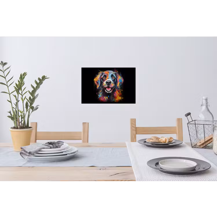 Muursticker - Graffiti - Hond - Zwart - Kleuren — 3