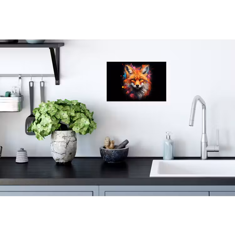 Muursticker - Graffiti - Vos - Zwart - Pop art — 2