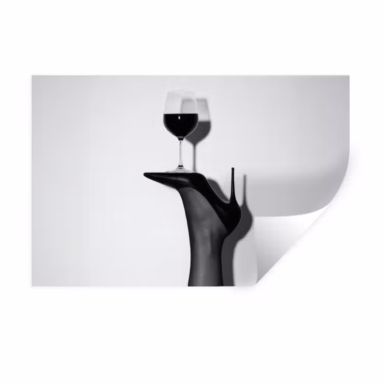 Muursticker - Hak - Wijn - Minimalistisch - Zwart — 1