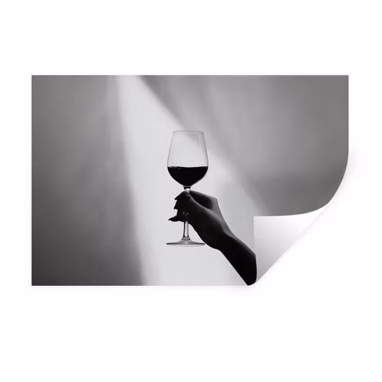 Muursticker - Lichtinval - Wijn - Rood - Glas — 1