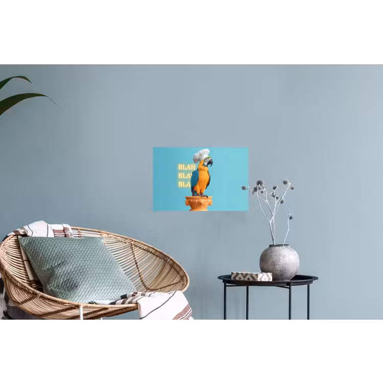 Muursticker - Papegaai - Koksmuts - Quote - Neon — 4