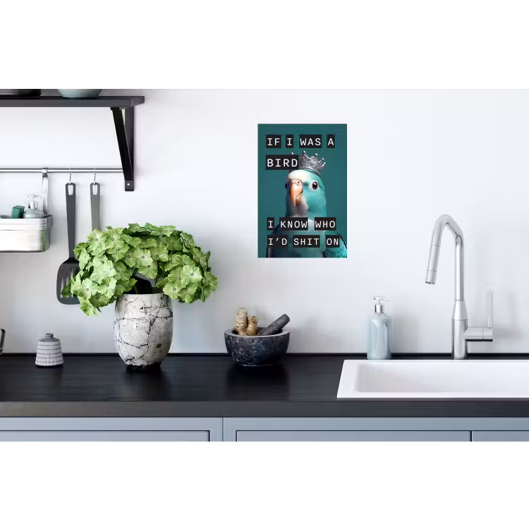 Muursticker - Parkiet - Turquoise - Quotes - Decoratie — 2