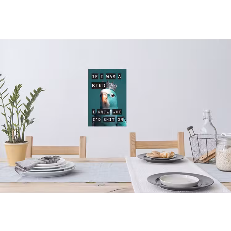 Muursticker - Parkiet - Turquoise - Quotes - Decoratie — 3