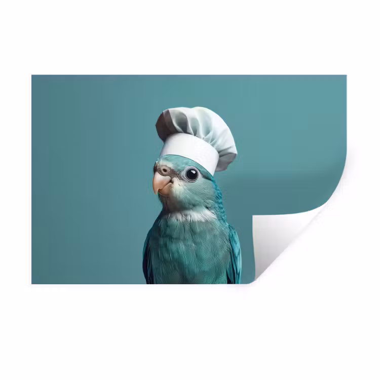 Muursticker - Parkiet - Vogel - Koksmuts - Cute — 1