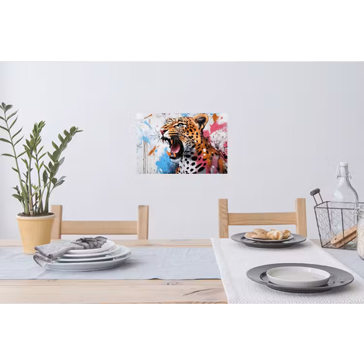 Muursticker - Abstract - Luipaard - Kleurrijk — 3