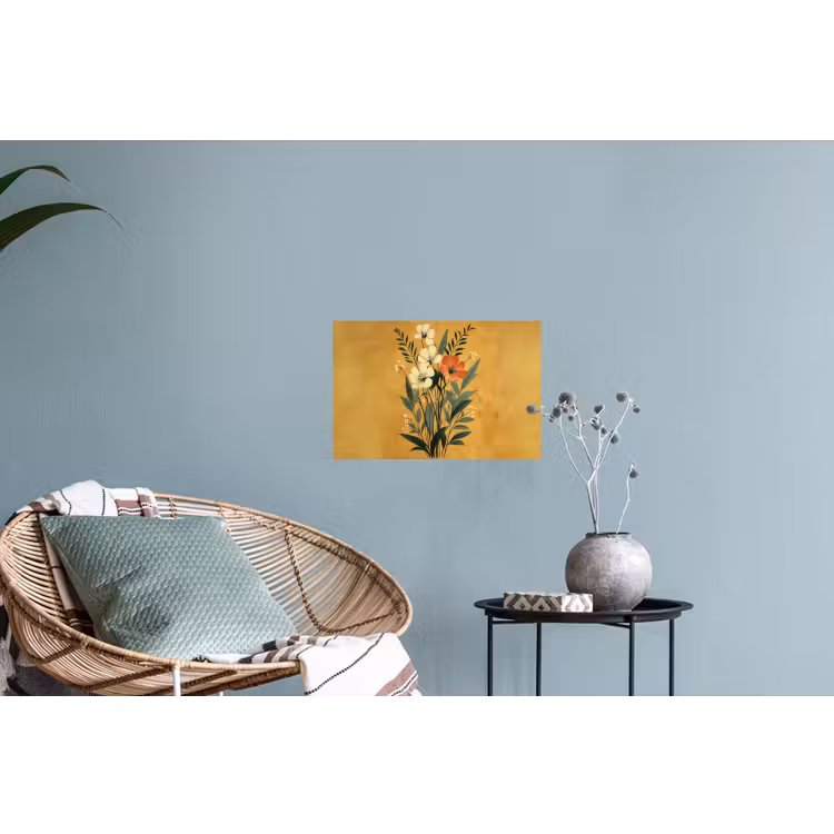 Muursticker - Bladeren - Boeket - Bloemen - Geel — 4