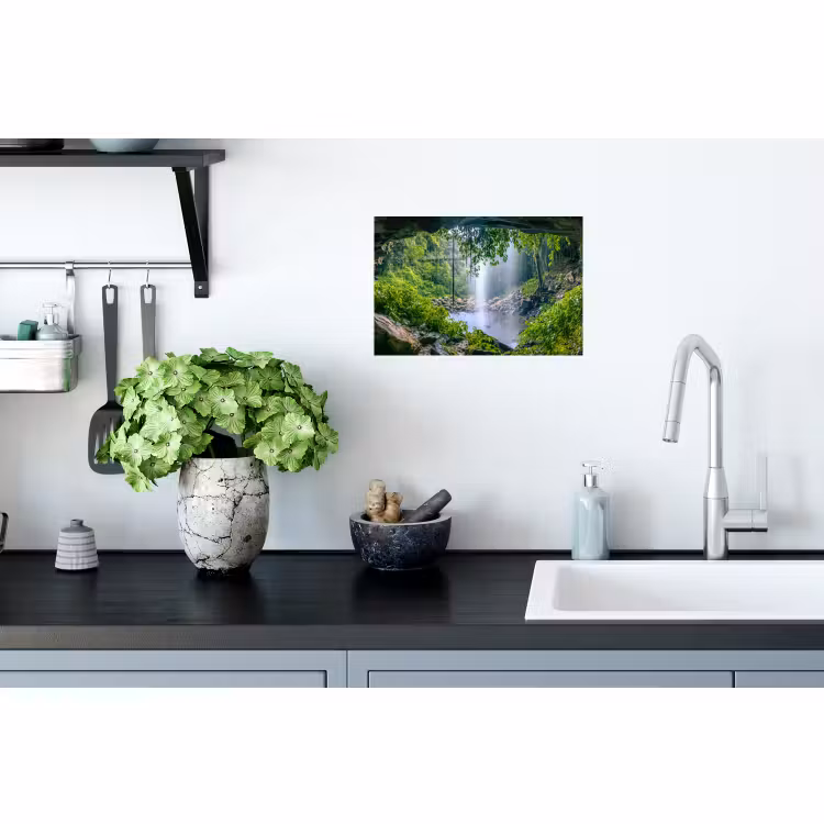 Muursticker - Jungle - Regenwoud - Water - Waterval - Planten — 2