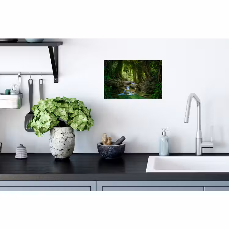 Muursticker - Jungle - Stenen - Water - Natuur - Planten — 2