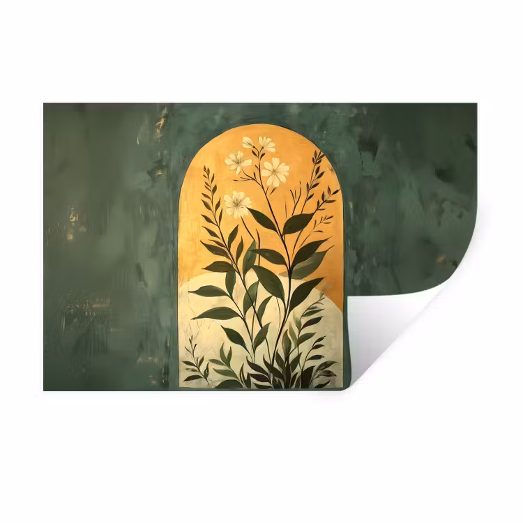 Muursticker - Plant - Bloemen - Wit — 1