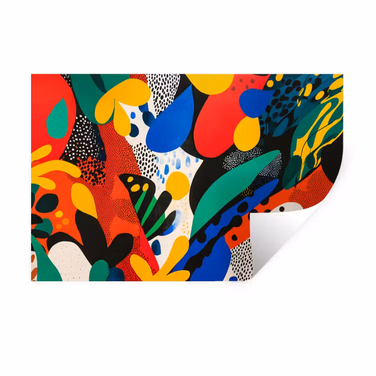 Muursticker - Abstract - Planten - Vormen - Kleurrijk — 1