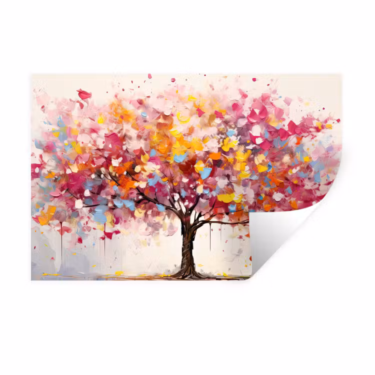 Muursticker - Aquarel - Boom - Kunst - Abstract — 1