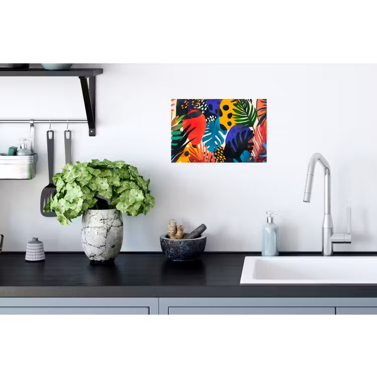 Muursticker - Bladeren - Vormen - Abstract - Kleurrijk — 2