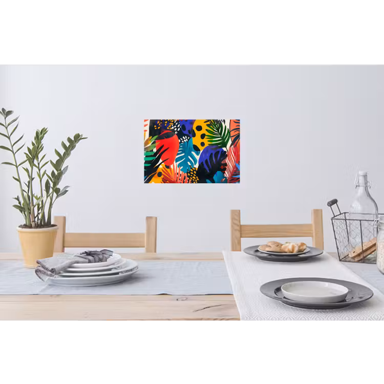 Muursticker - Bladeren - Vormen - Abstract - Kleurrijk — 3
