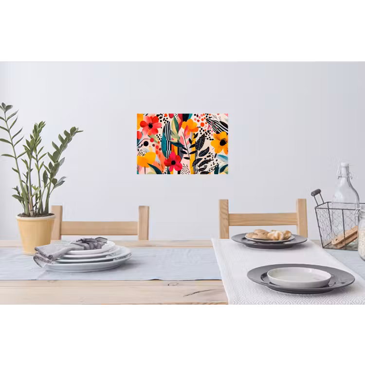 Muursticker - Bloemen - Bladeren - Abstract - Kleurrijk — 3