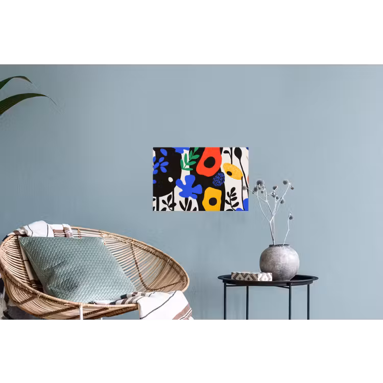 Muursticker - Bloemen - Bladeren - Abstract - Zwart — 4
