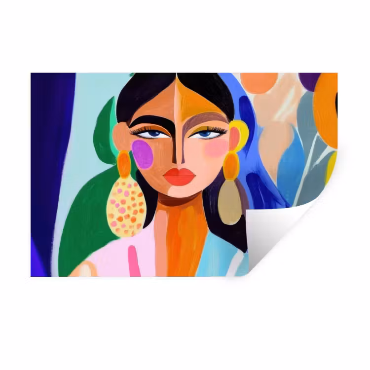 Muursticker - Portret - Vrouw - Modern — 1