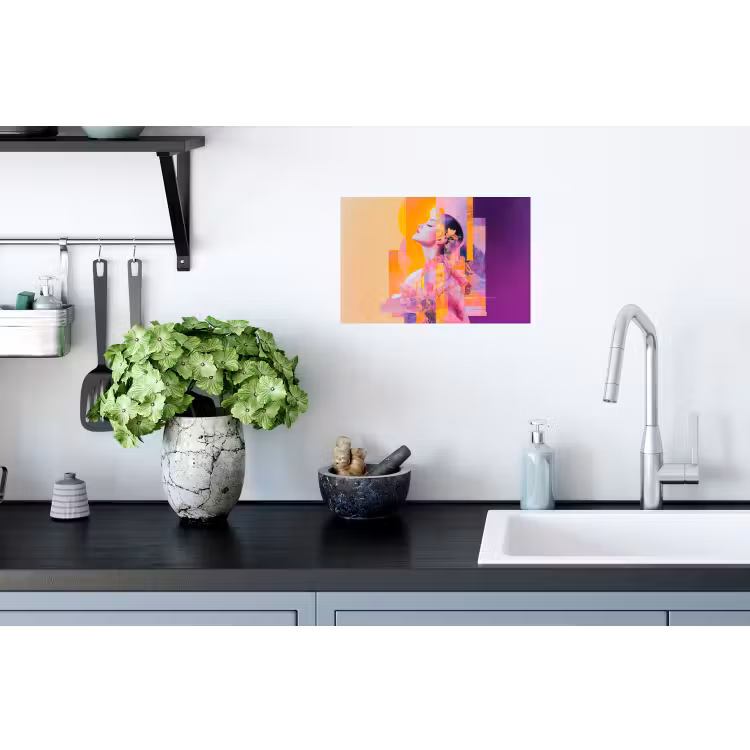 Muursticker - Abstract - Portret - Vrouw - Kleurrijk — 2