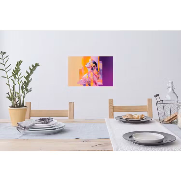 Muursticker - Abstract - Portret - Vrouw - Kleurrijk — 3