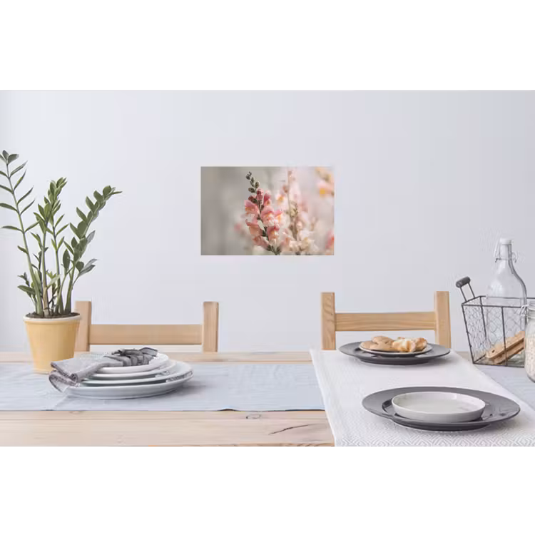 Muursticker - Bloem - Leeuwenbek - Roze - Stengel — 3