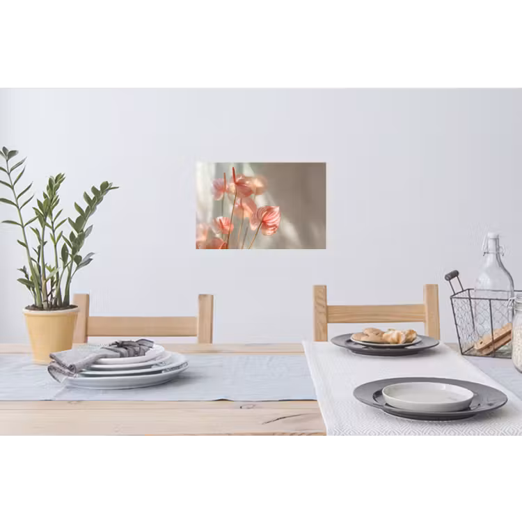 Muursticker - Bloemen - Stelen - Roze - Schaduw — 3