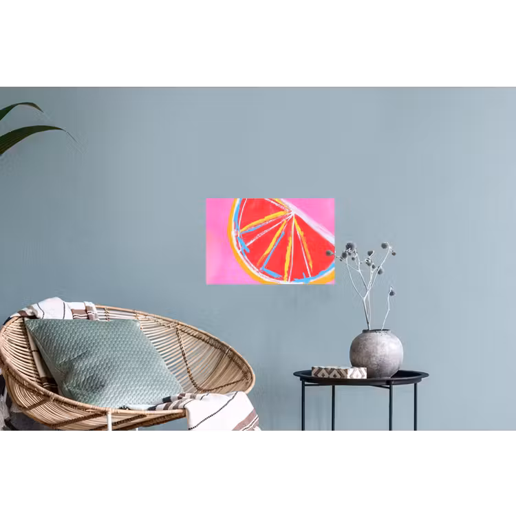 Muursticker - Grapefruit - Geschilderd - Roze - Strepen — 4