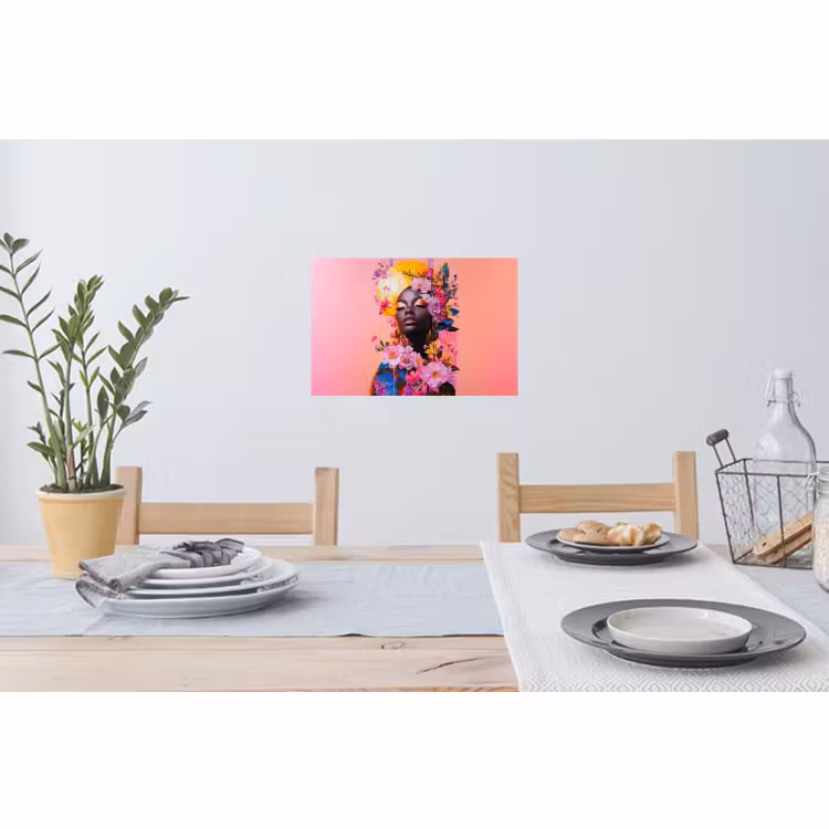 Muursticker - Kleurrijk - Bloemen - Vrouw - Zon — 3