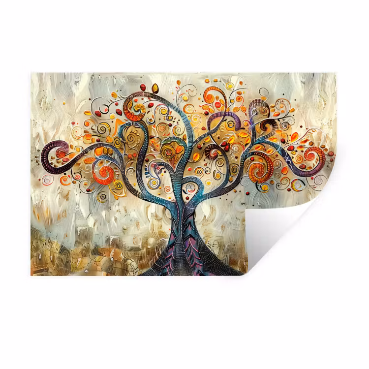 Muursticker - Kunst - Levensboom - Botanisch - Abstract — 1