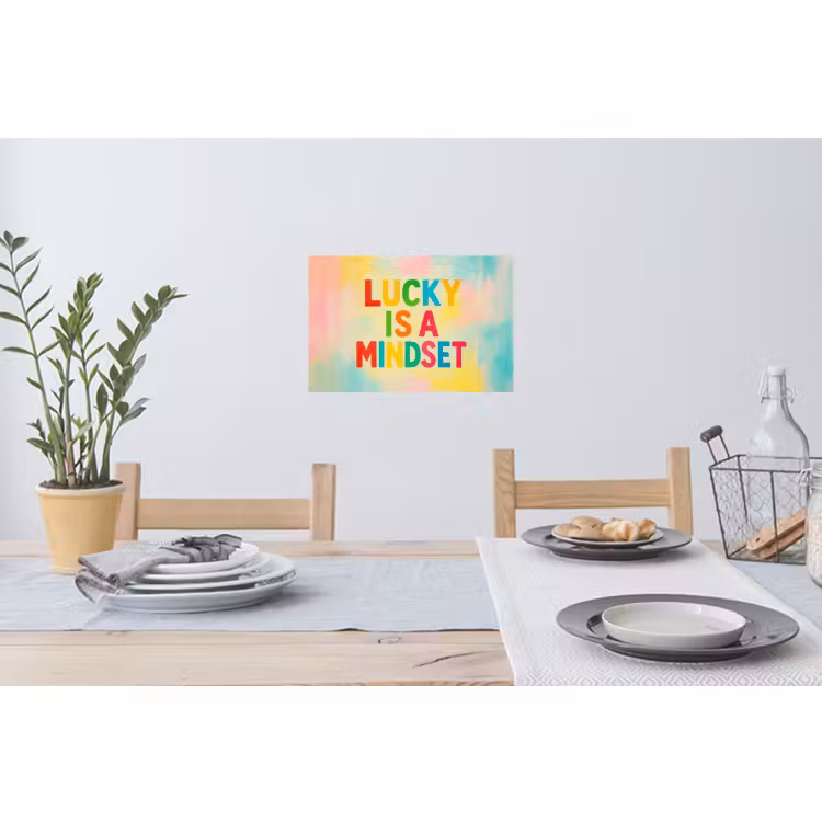 Muursticker - Quote - Lucky - Regenboogkleuren — 3