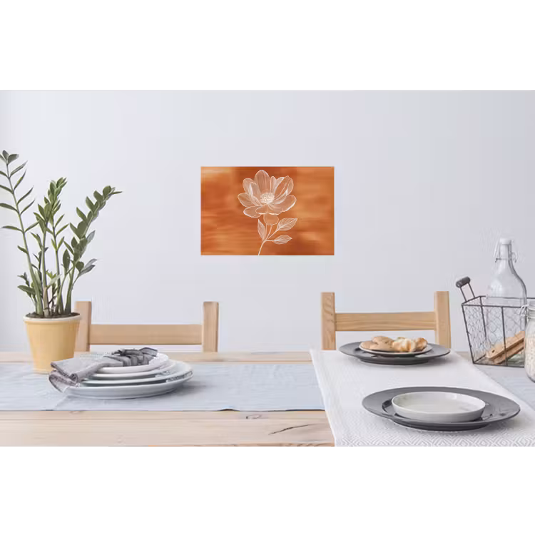 Muursticker - Bloem - Minimalistisch - Wit — 3
