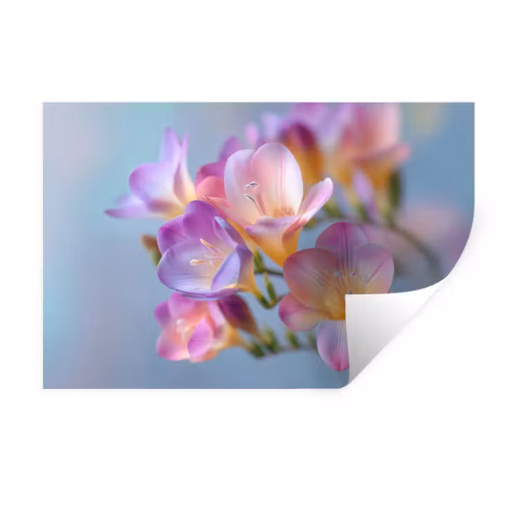 Muursticker - Bloemen - Paars - Overloop - Meeldraden — 1