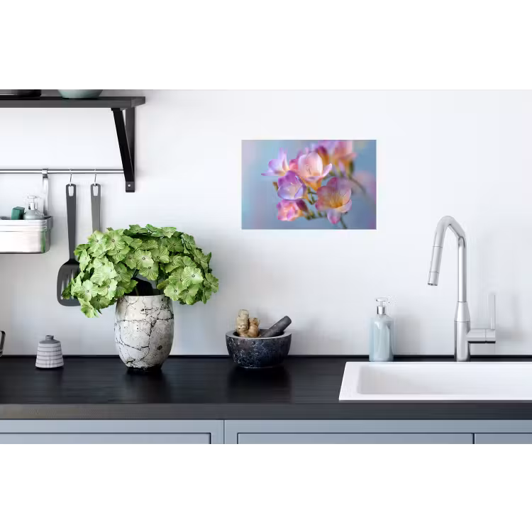 Muursticker - Bloemen - Paars - Overloop - Meeldraden — 2