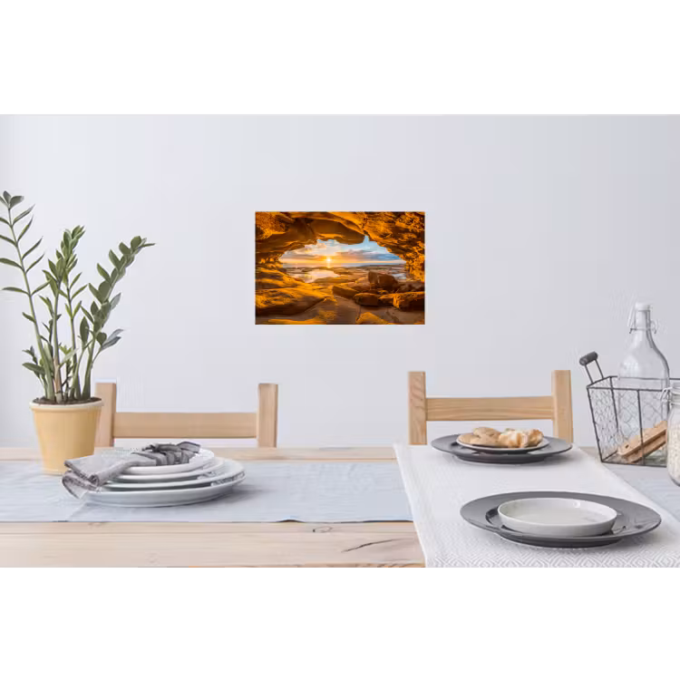 Muursticker - Grot - Zee - Horizon - Zonsondergang — 3