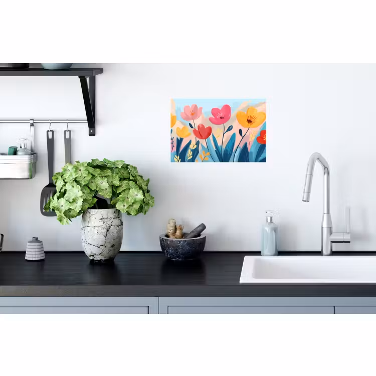 Muursticker - Illustratie - Bloemen - Kleurrijk — 2