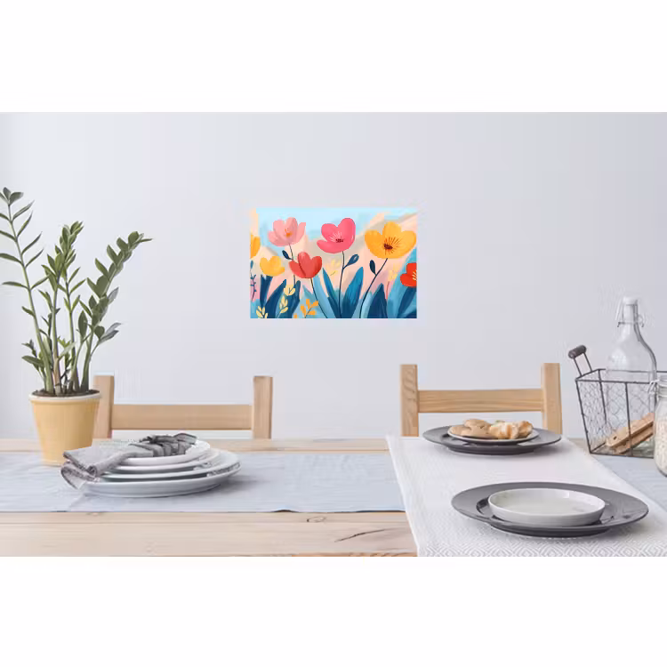 Muursticker - Illustratie - Bloemen - Kleurrijk — 3