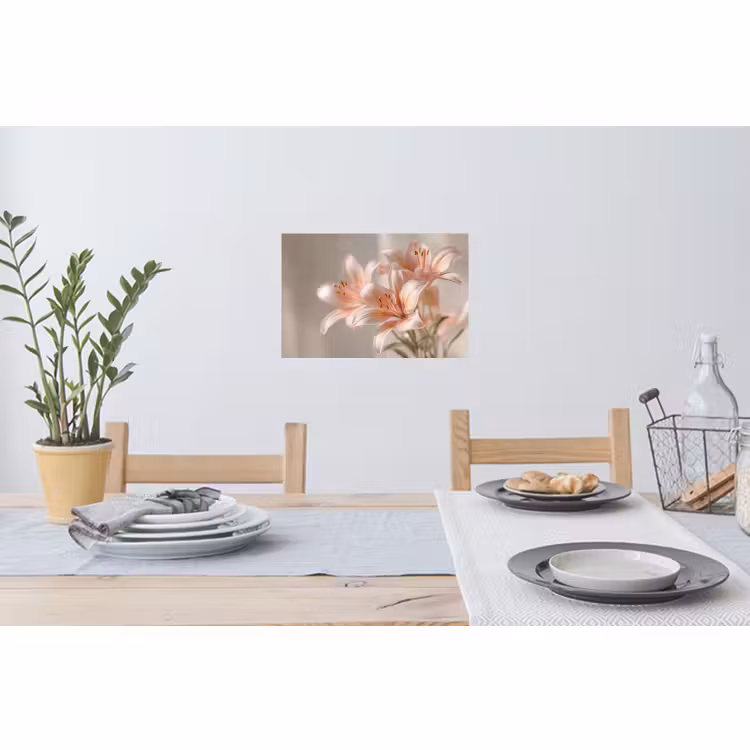 Muursticker - Lelies - Meeldraden - Roze - Wazig — 3