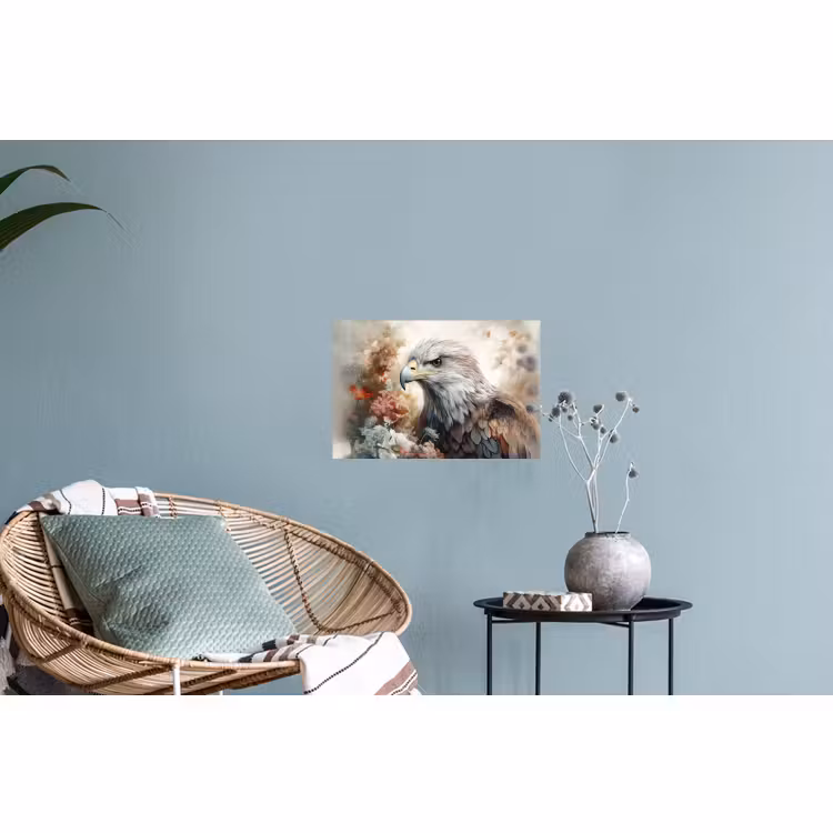 Muursticker - Arend - Adelaar - Vogel - Bloemen - Natuur — 4