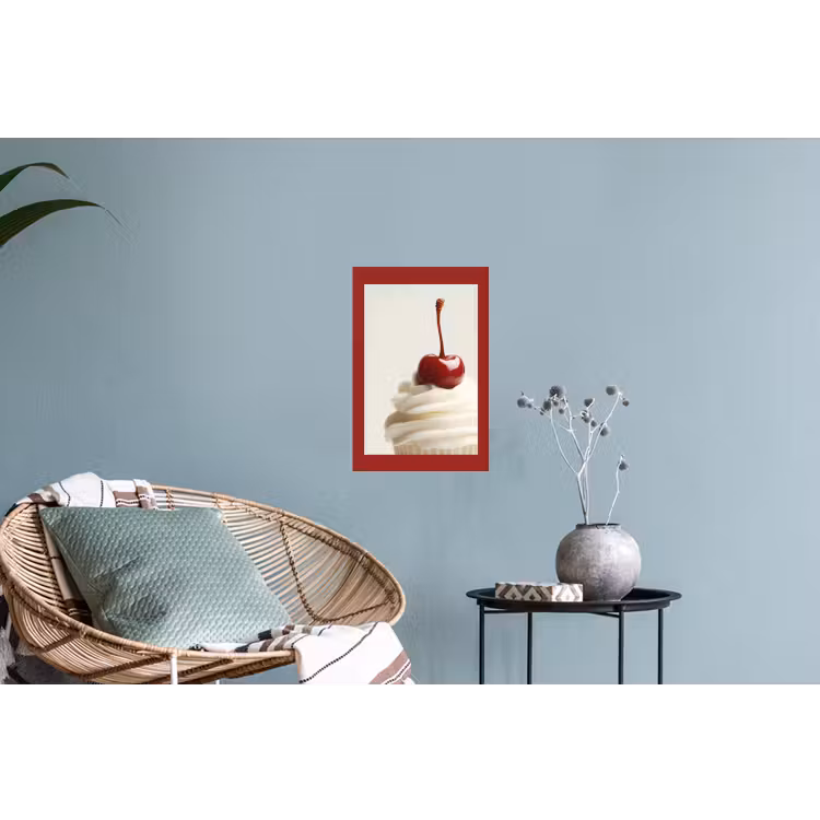 Muursticker - Cupcake - Kers - Rood — 4