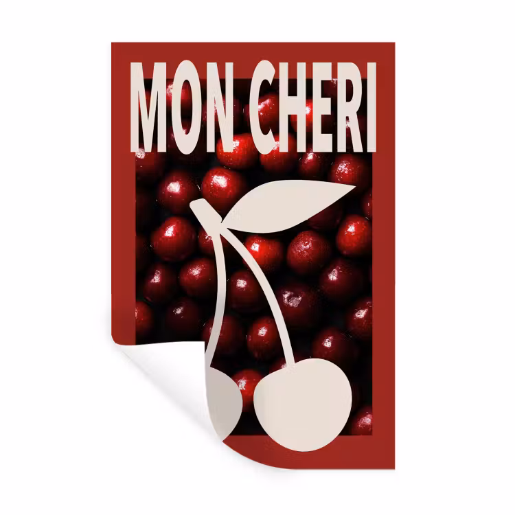 Muursticker - Kersen - Illustratie - Rood — 1