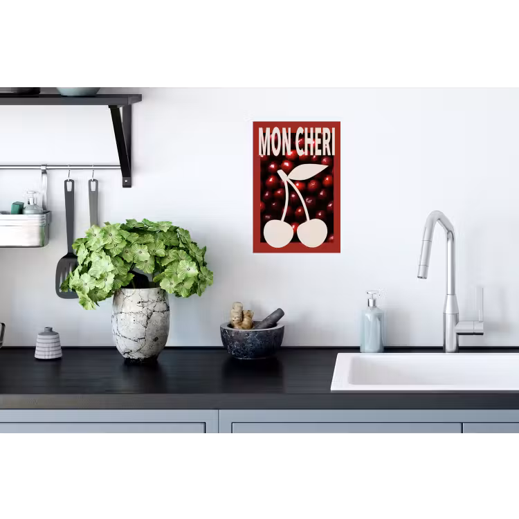 Muursticker - Kersen - Illustratie - Rood — 2